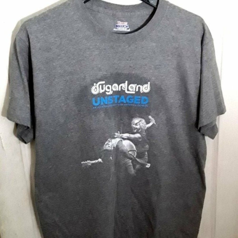 Sugarland Unstaged T Shirt Medium Band Tee Gray